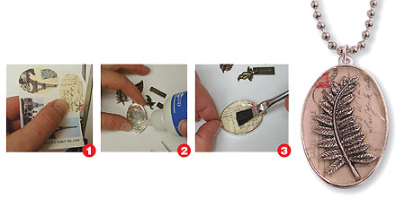 Glazed Collage Jewelry