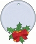 Holly and Ribbon Hanging Bevel