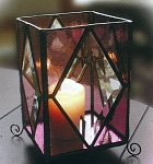 Diamond Bevel Candle Holder