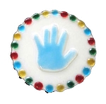 Glass Handprint