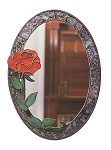 Mirror with Flower Overlay