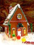 Glass Gingerbread House