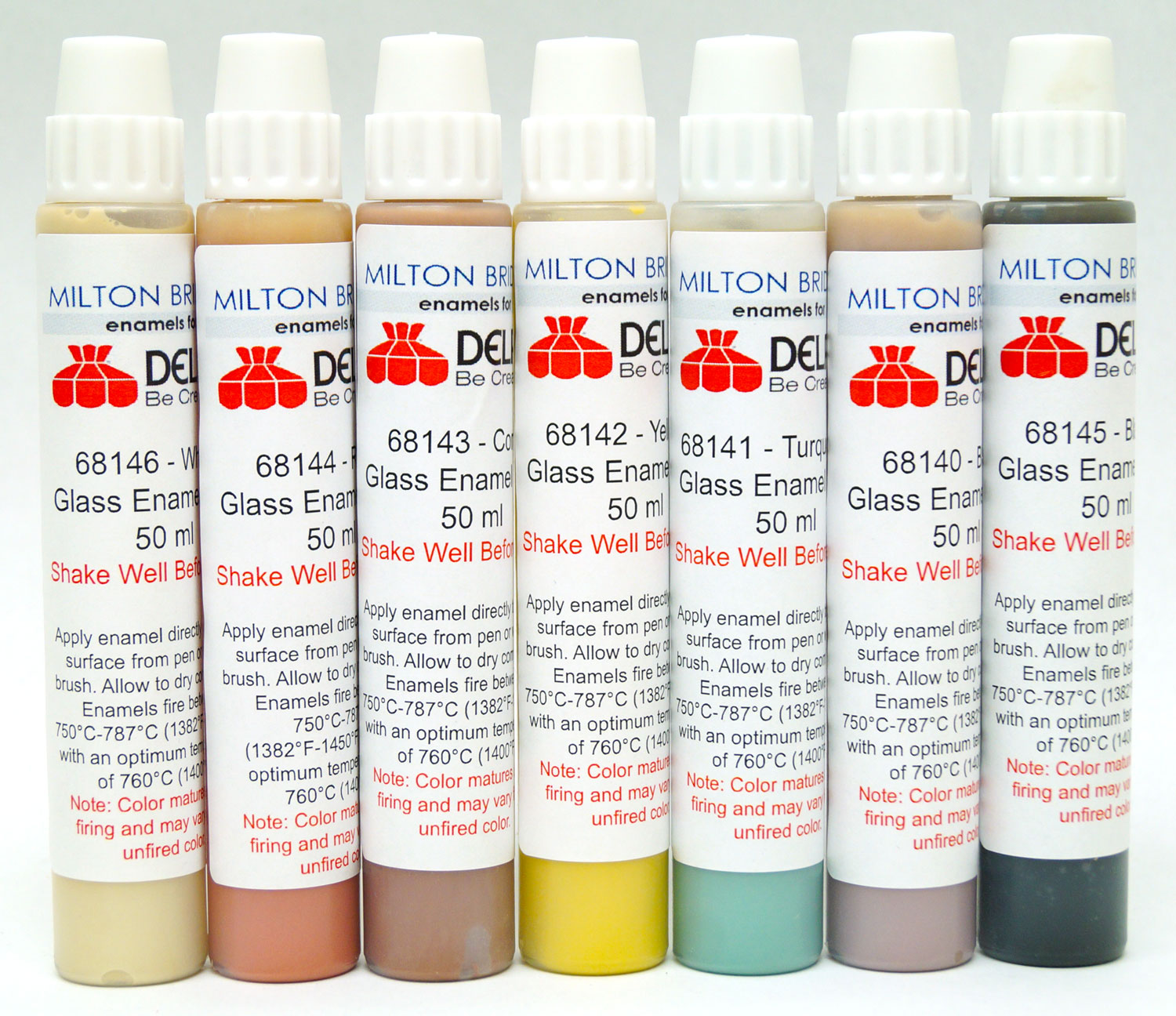 Glass Enamel Pen Assortment 7 Colors Kits Delphi