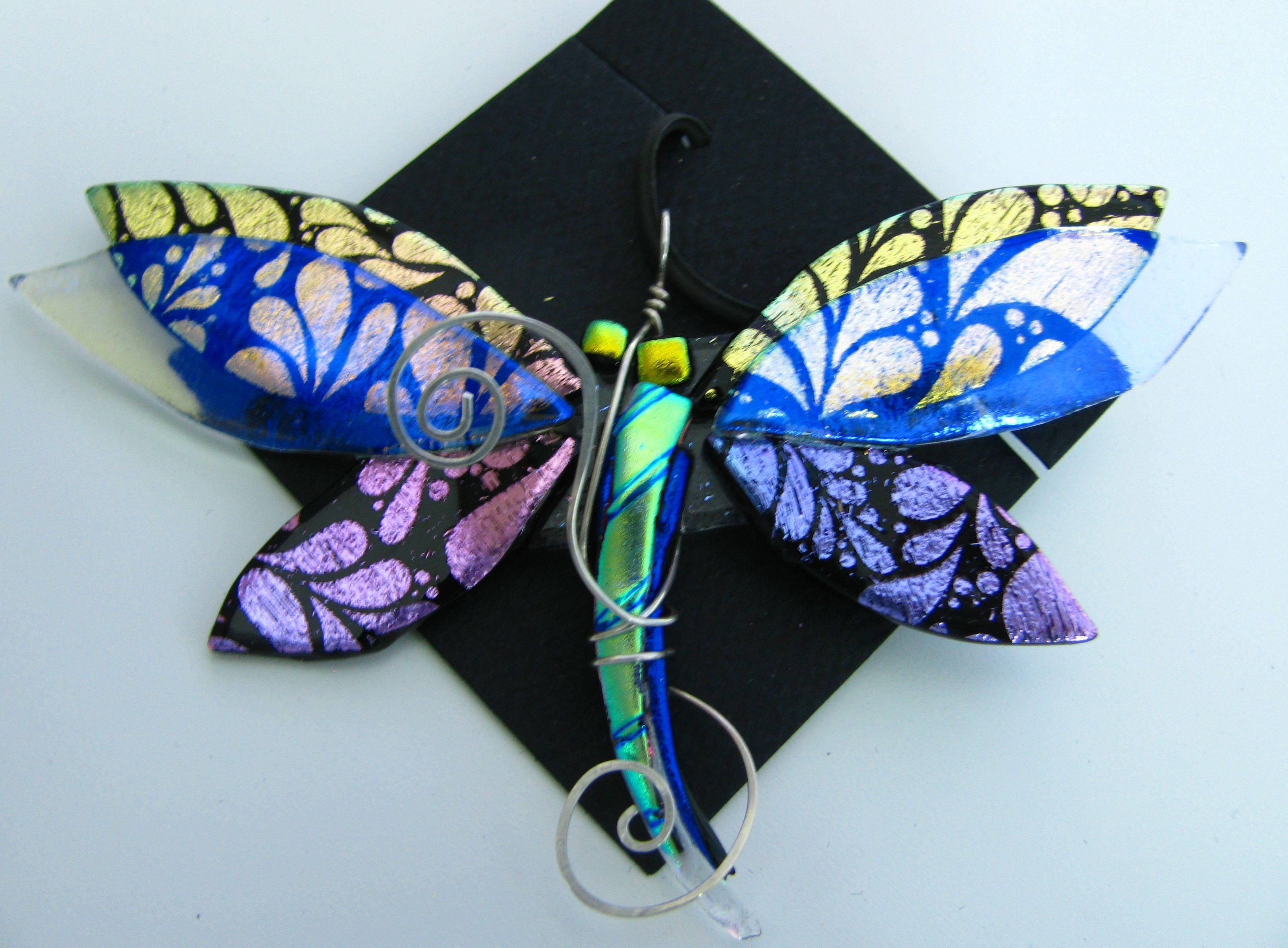 Dichroic Glass Dragonfly - Delphi Artist Gallery