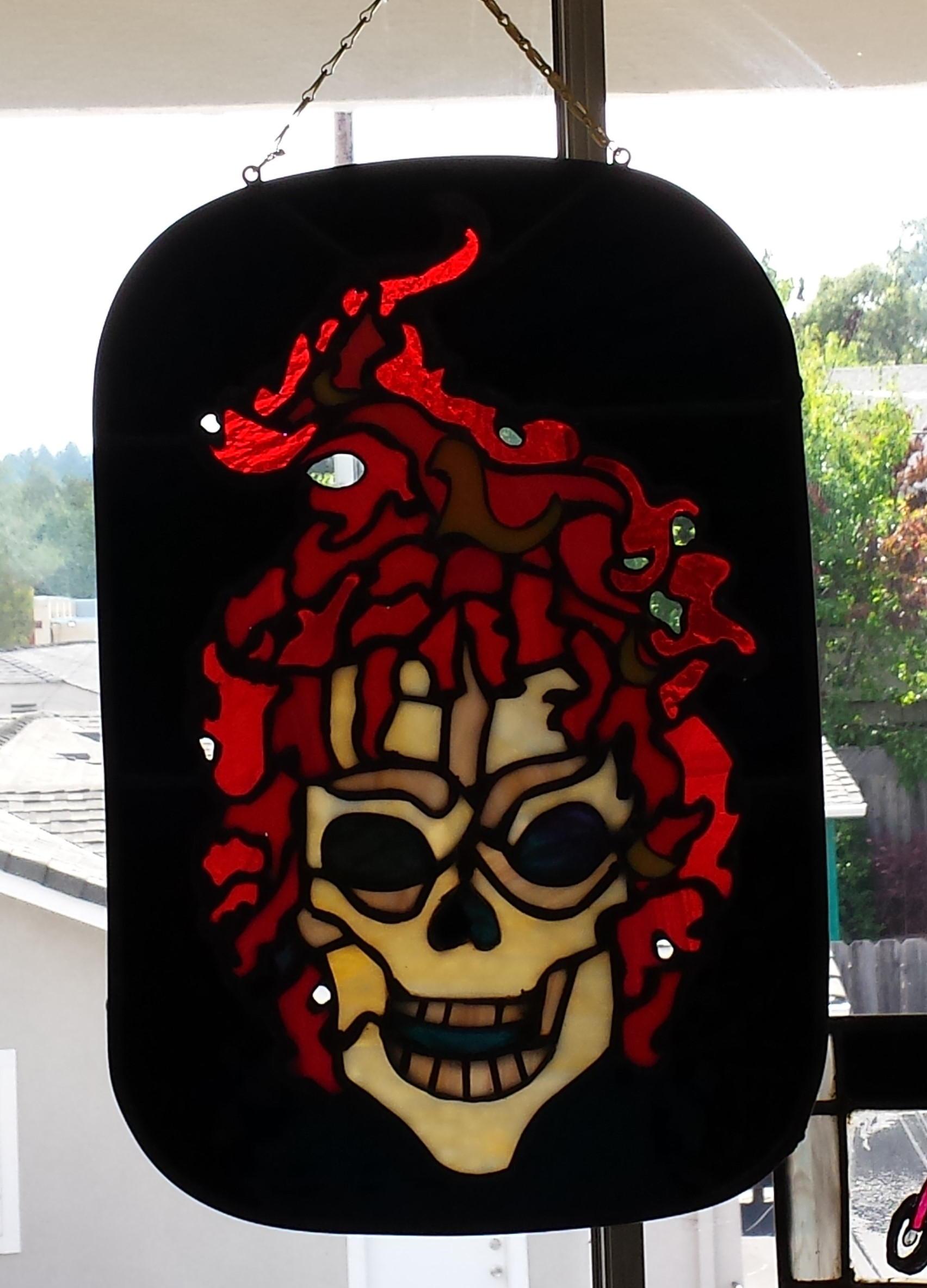 Flaming Skull Dude - Delphi Artist Gallery