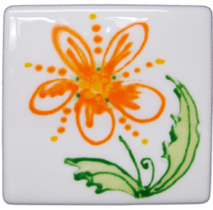 Botanical Fused Tile Project - Stained Glass Projects Ideas, Fusing