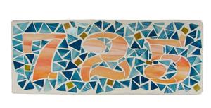 Mosaic House Number Plaque
