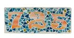 Mosaic House Number Plaque