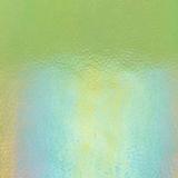 8 x 10 Bullseye Light Green Transparent Iridized Thin - 90 COE