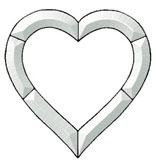 Heart Bevel Cluster