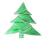 Green Tree Bevel Cluster