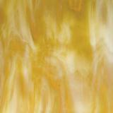 10 x 16 Bullseye Medium Amber, White Streaky - 90 COE