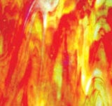 16 x 20 Wissmach Fiery Red Orange Opal Streaky