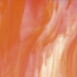 16 x 20 Bullseye White Opal, Orange Opal Streaky - 90 COE