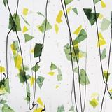 16 x 20 Bullseye Green and Yellow with Black on Clear Fracture-Streamer - 90 COE