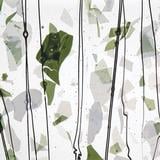 16 x 20 Bullseye Green and White with Black on Clear Fracture-Streamer - 90 COE