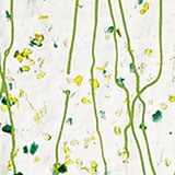 10 x 16 Bullseye Dark Green, Spring Green and Yellow on Clear Mardi Gras - 90 COE