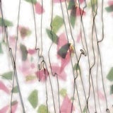 16 x 20 Bullseye Spring Green, Deep Pink and Black on White Fracture-Streamer - 90 COE