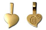 Large 18K Gold Plated Jewelry Heart Bails - 25 Pack