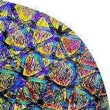 1/4 Sheet Mixture Geodesic Crinklized on Thin Black - 96 COE