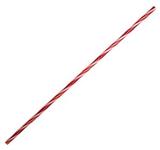 Red and White Glass Candy Cane Rod - 96 COE