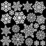 White Ornate Snowflake Enamel Decals