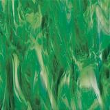 12 x 12 Oceanside Dark Green & White Translucent Streaky - 96 COE