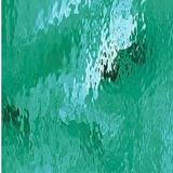 11 x 12 Oceanside Teal Green Transparent Waterglass