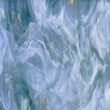 24 x 24 Oceanside Steel Blue and White Translucent Streaky - 96 COE