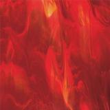 24 x 24 Oceanside Red and White Translucent Streaky - 96 COE