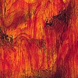 22 x 24 Oceanside Ruby Red and Amber Transparent Waterglass