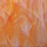 24 x 24 Oceanside White and Orange Opal Streaky - 96 COE