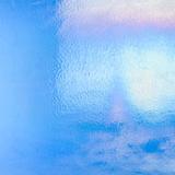 10 x 16 Bullseye True Blue Transparent Rainbow Iridized Double Rolled - 90 COE