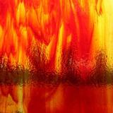 16 x 20 Wissmach Red and Yellow Transparent Streaky
