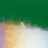 10 x 16 Bullseye Kelly Green Transparent Rainbow Iridized Double Rolled - 90 COE
