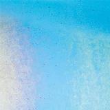 16 x 20 Bullseye Turquoise Blue Transparent Rainbow Iridized Double Rolled - 90 COE