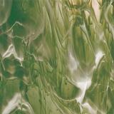 24 x 24 Oceanside Olive Green and White Translucent Streaky - 96 COE