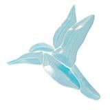 Blue Dichro Hummingbird Bevel Cluster
