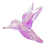 Purple Dichro Hummingbird Bevel Cluster