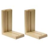 Oak Wood Finish Bookends - 1 Pair