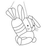 Free Stained Glass Easter Bunny with Carrot Pattern