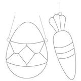 Free Stained Glass Easter Egg and Carrot Suncatchers Pattern