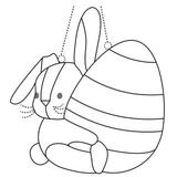 Free Stained Glass Easter Bunny and Egg Pattern