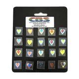 CBS Small Technicolor Dichroic Hearts 20 Pack - 90 COE