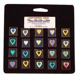 CBS Small Technicolor Dichroic Hearts 20 Pack - 96 COE