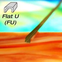 1/8 Flat U Brass Came - 6 ft Piece
