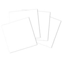 8 White Glass Squares 4 Pack - 90 COE