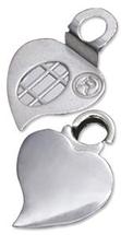 Sterling Silver Plated Heart Earring Bails - 12 Pair