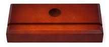 Cherry Finish Rectangle Fan Lamp Base