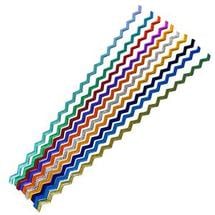 6mm Primary Color Dichroic Firestrips On Black 10 Piece Assortment - 90 COE